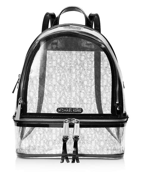 michael kors rhea backpack grey|michael kors clear backpack.